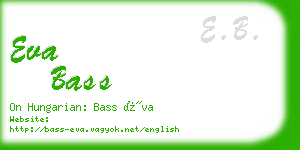 eva bass business card